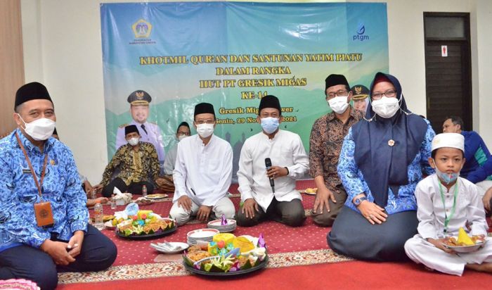 Gelar Khotmil Quran dan Santunan Yatim Piatu, Bu Min Hadiri Peringatan HUT PT Gresik Migas ke-14