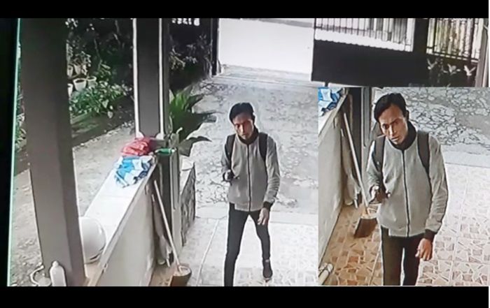 Terekam CCTV, Maling di Pamekasan Gasak Laptop Penjual Token Listrik dan Pulsa, Begini Tampangnya