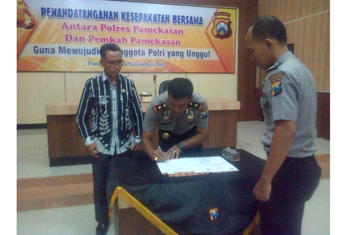 ​Polres dan Pemkab Pamekasan MoU Penerimaan Anggota Polri Jalur Prestasi