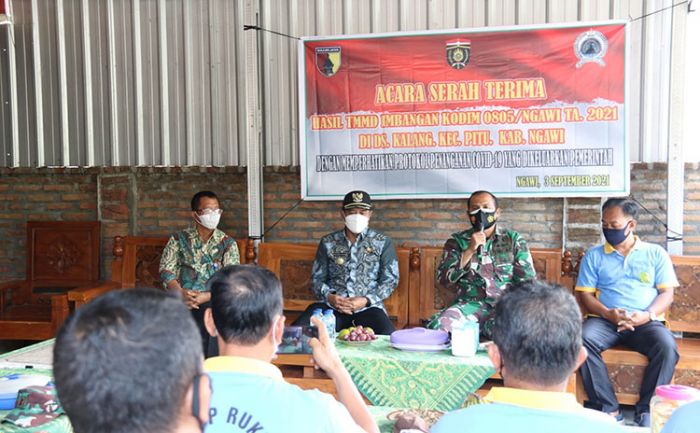 Pembangunan Rampung, Kodim Ngawi Serahkan Hasil Karya Bakti ke Pemkab