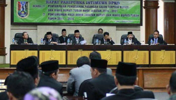 DPRD Tuban Gelar Paripurna Istimewa Pengesahan Bupati dan Wabup Terpilih