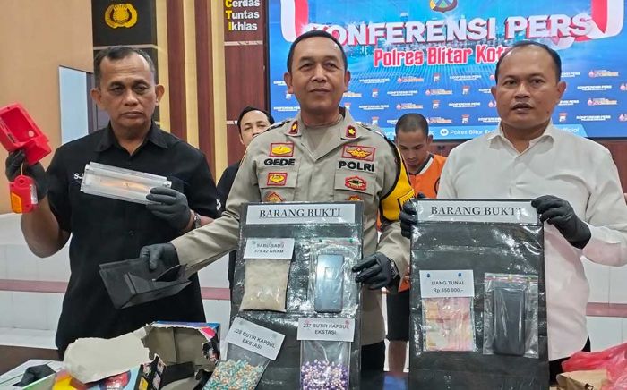 Narkoba Senilai Rp1,5 Miliar Disita Polisi di Sukorejo Kota Blitar, Dua Pelaku Diamankan