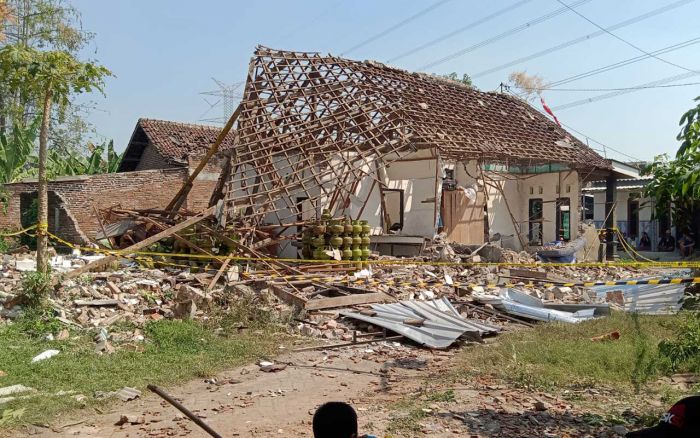 Rumah Pangkalan Gas Elpiji di Krembung Sidoarjo Meledak, Dua Orang Alami Luka Parah