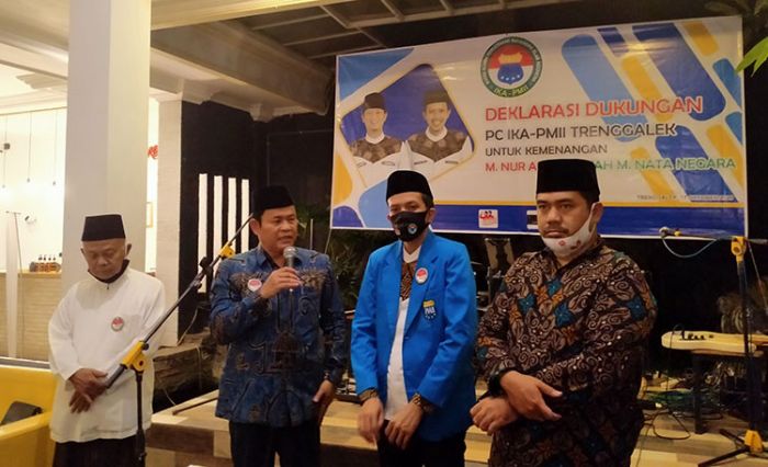 Pilkada 2020: PC IKA PMII Trenggalek Deklarasi Dukung Paslon 02