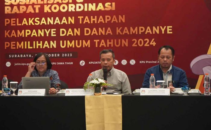 Jelang Tahapan Kampanye Pemilu 2024, KPU Jatim Gelar Sosialisasi dan Rakor