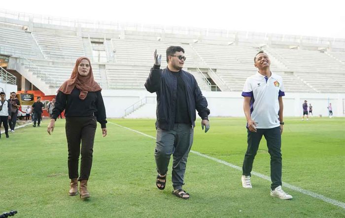 Perdana Digunakan Latihan Persik, Bupati Sebut Perencanaan Tahap 2 Stadion GDJ Rampung Agustus 2024