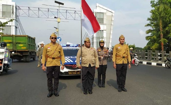 Hening Cipta di Simpang 4 Jalan Brawijaya Kediri, Pengendara Diajak Doakan Pahlawan