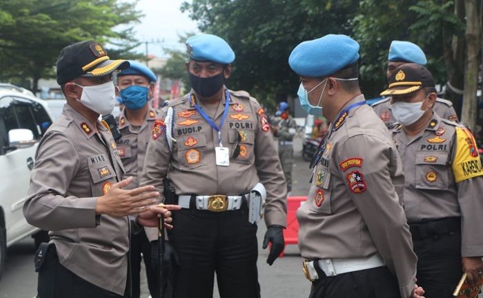 Tim Divisi Propam Polri Tinjau Kesiapan Waspam Operasi Ketupat 2020 di Polres Kediri Kota