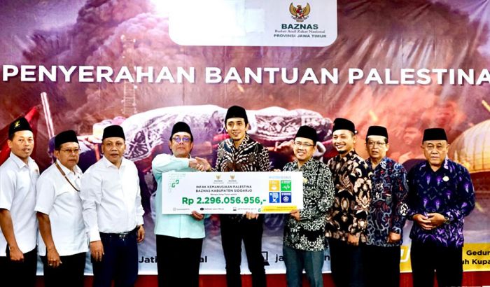 Baznas Sidoarjo Salurkan Rp2,3 Miliar Donasi Kemanusiaan untuk Palestina