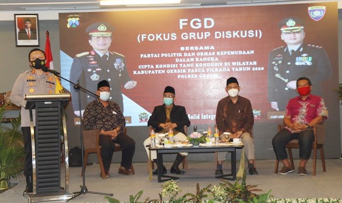 Gelar FGD, Kapolres Gresik Ajak Parpol dan Ormas Kepemudaan Tangkal Radikalisme