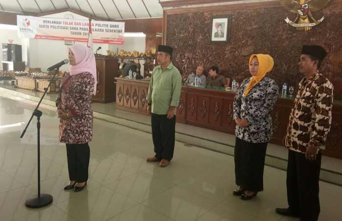 Panwaslukab Bojonegoro Deklarasi Tolak Politik Uang dan SARA