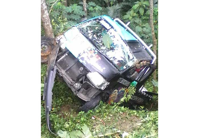 Ditemukan Pikap Nyungsep di Ladang Milik Warga Jatisari Pacitan