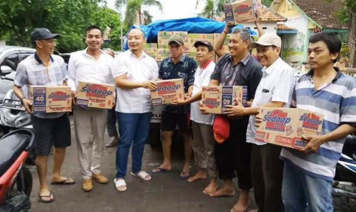 Gerindra Gresik Peduli Korban Banjir di Kedungrukem Benjeng