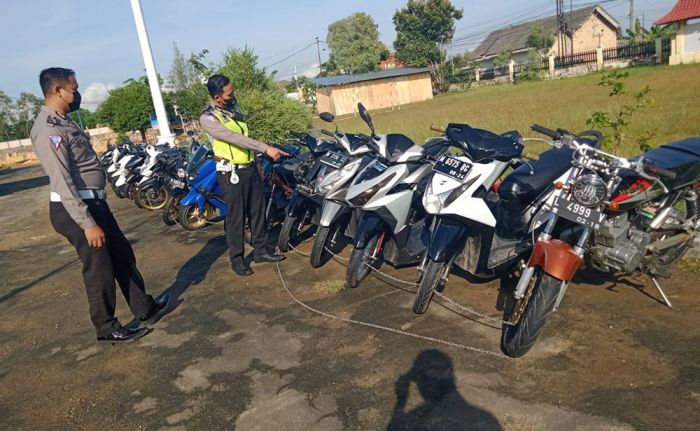 Razia Balap Liar, Satlantas Polres Pamekasan Amankan 22 Unit Motor