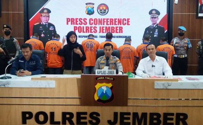 Polres Jember Ringkus 7 Orang Pengedar Sabu dan Okerbaya, Amankan 42 Gram Sabu dan Ribuan Pil Trex