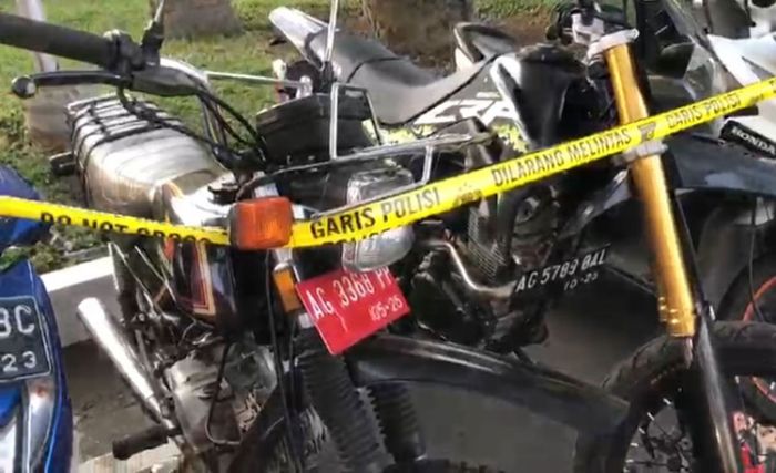 Razia Balap Liar, Polres Blitar ​Amankan Motor Pelat Merah