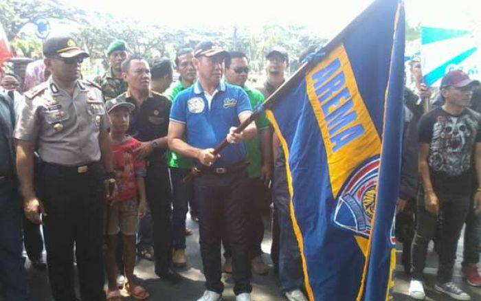 Ribuan Aremania Siap Birukan Stadion GBK, Pagi Tadi Diberangkatkan Wali Kota