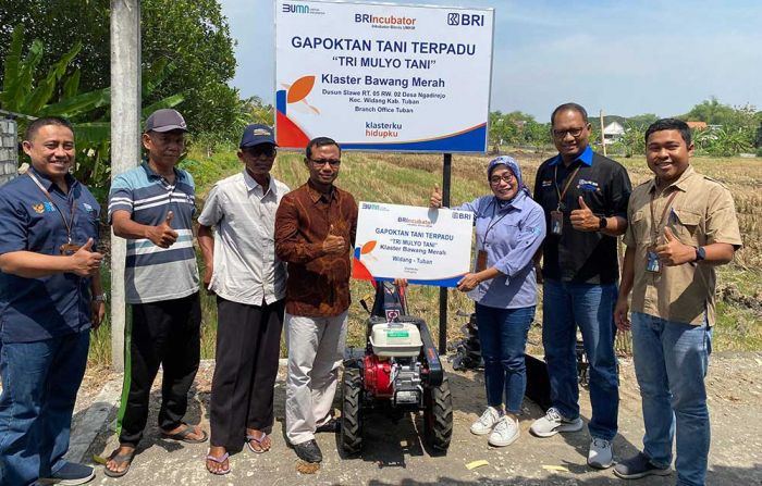 Petani Bawang Merah di Tuban Bersyukur Dapat Bantuan Traktor Khusus