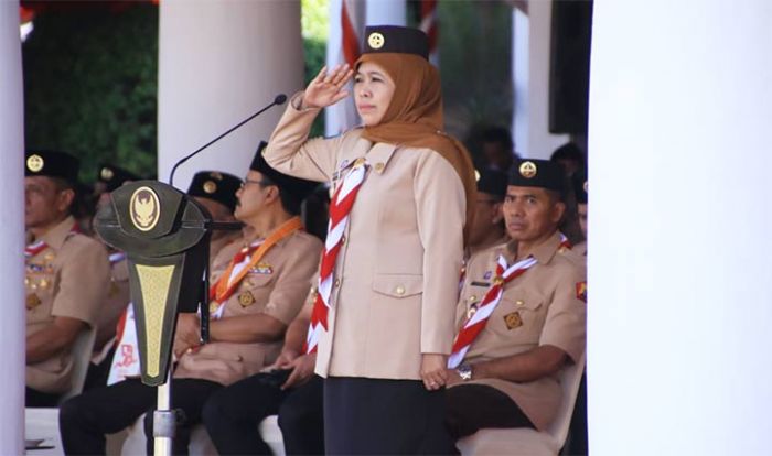 Khofifah Ajak Gerakan Pramuka Jaga Keutuhan NKRI dari Tiga Ancaman Besar