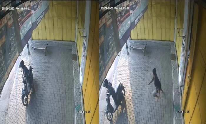 Aksi Pencuri Motor di Jombang Terekam CCTV