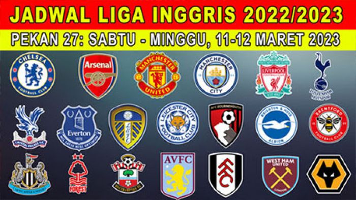 Jadwal Liga Inggris  11-12 Maret 2023: Bournemouth vs Liverpool, Manchester United vs Southampton