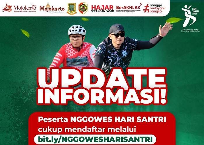 ​Gowes Hari Santri Kota Mojokerto, Gratis Berhadiah Umrah, Ribuan Peserta Siap Sepeda Sarungan