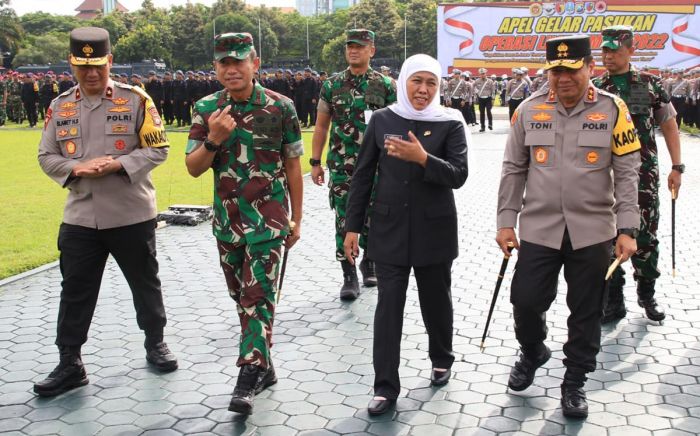 Jatim Kerahkan 18.855 Personel di Ops Lilin Semeru, Gubernur Khofifah Pastikan Nataru Aman-Kondusif