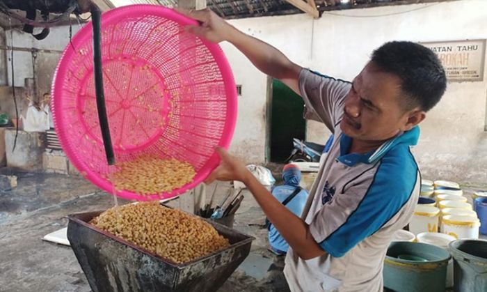 ​Terdampak Kenaikan Harga Kedelai, Produsen Tahu di Tuban Pasrah