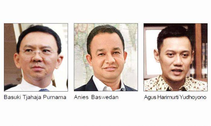 Elektabilitas Ahok-Djarot Terus Jeblok, Anies-Sandi dan Agus-Sylvia Makin Naik 