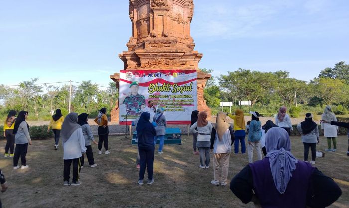 KSO PT. HKI, Acset, dan NK Gelar Senam Bareng Sekaligus Sosialisasi Pembangunan Tol