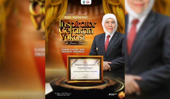 Kadin Indonesia Nobatkan Gubernur Khofifah Jadi Inspirator Gerakan Vokasi Jawa Timur