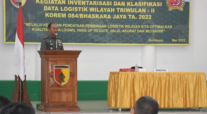 Wujudkan Sistem Pertahanan Semesta, Korem 084/BJ Gelar Pendataan Pembinaaan Logistik Wilayah