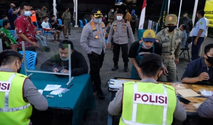 ​Kapolresta Sidoarjo Pimpin Operasi Yustisi Malam Hari