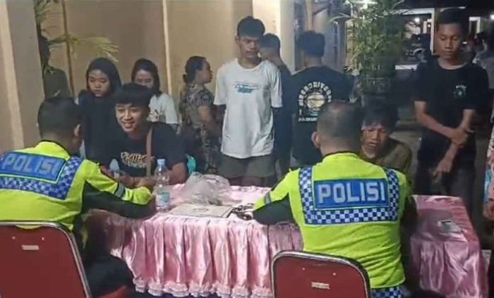 Razia Balap Liar saat Ngabuburit, Polsek Mojoagung Amankan Puluhan Motor