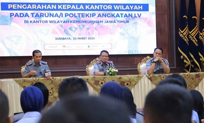 Lengkapi Bahan Penelitian, 44 Taruna Poltekip Turun Lapangan di UPT Pemasyarakatan Jatim