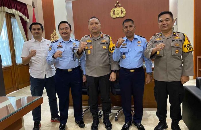 Perkuat Pengamanan, Kalapas Kunjungi Polres Kediri Kota