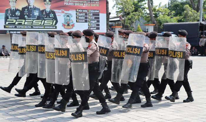 Jelang Pilkades Serentak, Polres Gresik Tingkatkan Kemampuan Pengendalian Massa