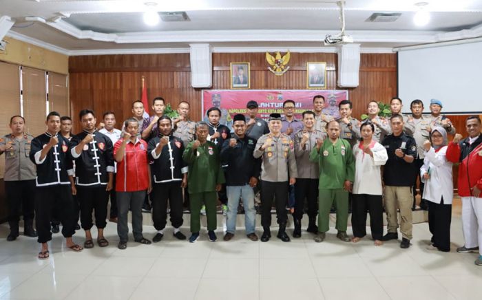 Perkuat Kamtibmas, Kapolres Mojokerto Kota Gelar Silaturahmi dengan Perguruan Silat