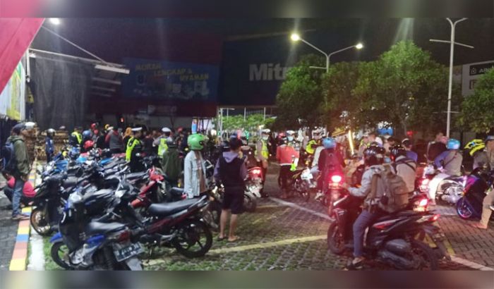 Razia Antisipasi Balap Liar, Satlantas Polresta Sidoarjo Jaring 197 Sepeda Motor.