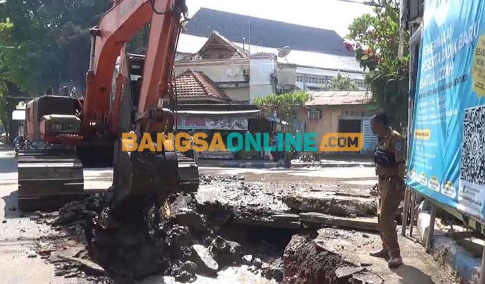 Tanggulangi Banjir, PUPR Nganjuk Bangun Gorong-Gorong