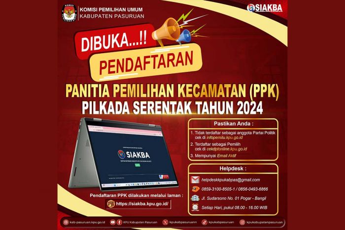 Jelang Pilkada 2024 Serentak, KPU Buka Pendaftaran Panitia Pemilihan Kecamatan