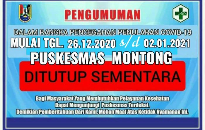 Tenaga Medis Positif Covid-19, Tiga Puskesmas di Tuban Tutup Sementara