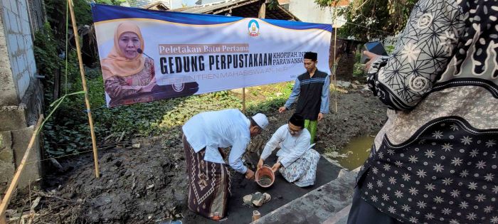 Peletakan Batu Pertama Perpustakaan Khofifah, Prof Kiai Imam Ghazali Berharap seperti Al-Azhar Mesir