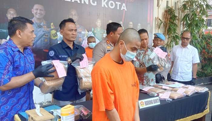 Kado Akhir Tahun, Satresnarkoba Polresta Malang Kota Ungkap Peredaran Ganja dan Sabu 11,1 Kg