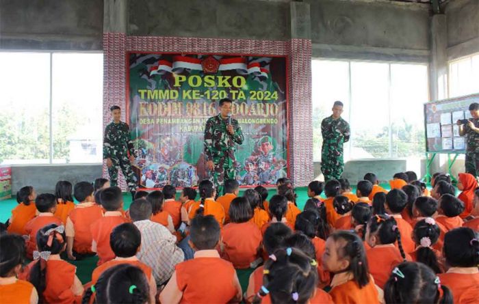 TMMD Sidoarjo Beri Wawasan Kebangsaan ke Siswa TK