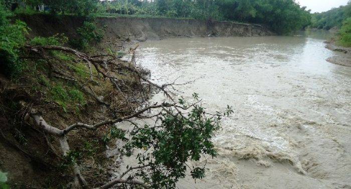 Pasca Longsor, Tebing Kaligandong Bojonegoro Belum Tersentuh