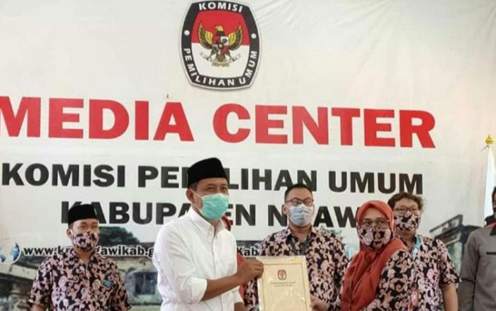 Pasangan OK Resmi Ditetapkan KPU sebagai Kontestan Tunggal Pilbup Ngawi 2020