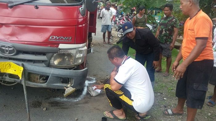 Tragis, Dua ABG Tewas Terlindas Truk di Krembung Sidoarjo