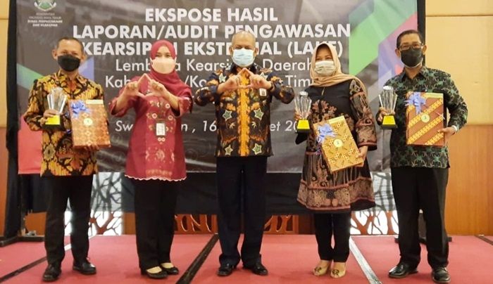 Disperpusip Jatim Gelar Ekspose Hasil Audit Kearsipan Eksternal Daerah 2022