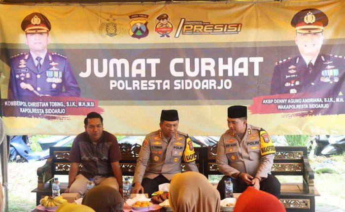 Berikut Pesan Kamtibmas Kapolresta Sidoarjo untuk Warga Kalisampurno saat Jumat Curhat